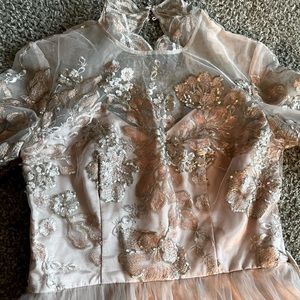 Chi Chi London Sequin and Chiffon Dress - Pink